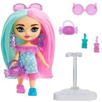 MATTEL HPH21 Barbie Extra Mini Minis Puppe mit rosa- und minzfarbenem Haar von Barbie