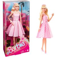 MATTEL HPJ96 Barbie Signature The Movie, Margot Robbie als Barbie Puppe zum Film im rosa-weißen Karo-Kleid von Barbie