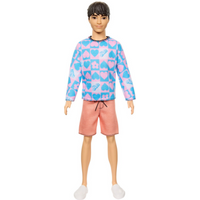 MATTEL HRH24 Barbie Fashionista Ken-Puppe - Blue and Pink Sweater MATTEL HRH24 Barbie Fashionista Ken-Puppe - Blue and Pink Sweater von Barbie