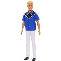 MATTEL HRH25 Barbie Fashionistas Ken-Puppe blonde mit Westernlook von Barbie