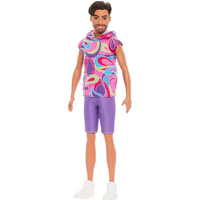 MATTEL HRH26 Barbie Fashionistas Ken-Puppe brünett im Totally Hair Look von Barbie