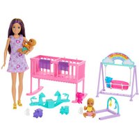 MATTEL HXM99 Barbie Skipper Babysitter Zwillings-Kinderzimmer-Spielset von Barbie