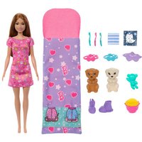 MATTEL HXN01 Barbie Puppe und Welpen Pyjama-Party-Spielset von Barbie