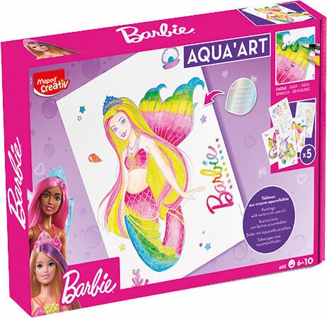 Maped Creativ Barbie Wasserfarbenset mit Vorlagen von Barbie