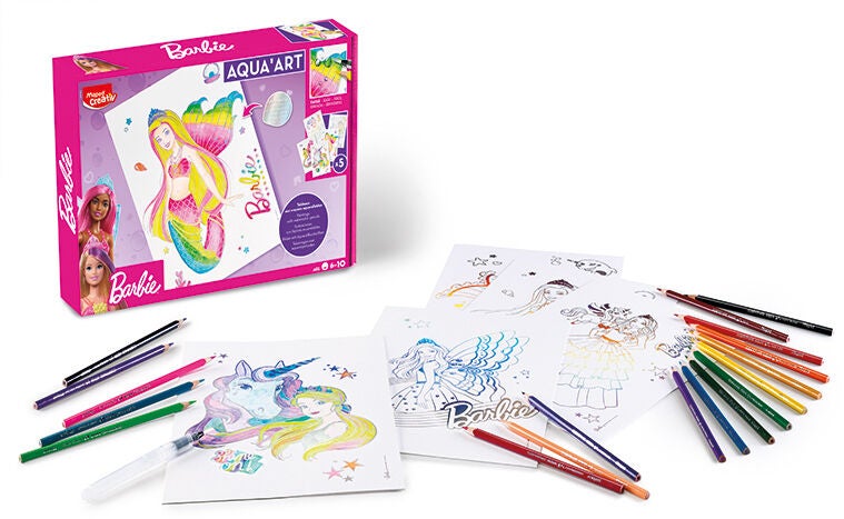 Maped Creativ Barbie Wasserfarbenset mit Vorlagen von Barbie