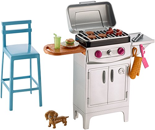 Mattel Barbie DVX48 - Möbel Außenbereich: Grill Set, Ankleidepuppen-Zubehör von Barbie