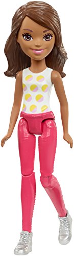 Mattel Barbie FHV56 On The Go Puppe (brünett mit Pünktchenshirt) von Barbie