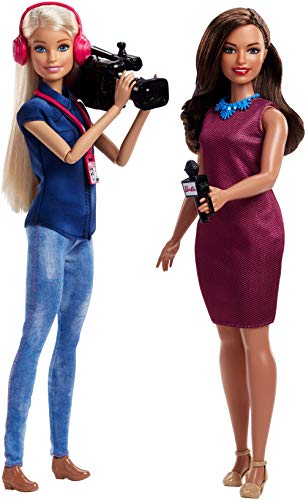 Mattel Barbie FJB22 2er Set Karriere-Puppen: TV-Nachrichten-Team von Barbie