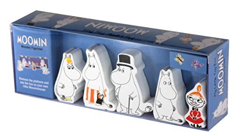 Barbo Toys - Mumin Mein kleines Haus - Muminfiguren 5 Holzfiguren - Spielset für Kinder ab 3 Jahren von Barbo Toys