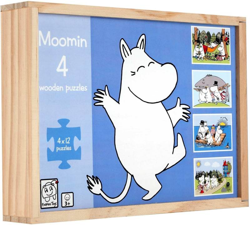 Mumin 4 Holzpuzzles 4x12 Teile von Barbo Toys