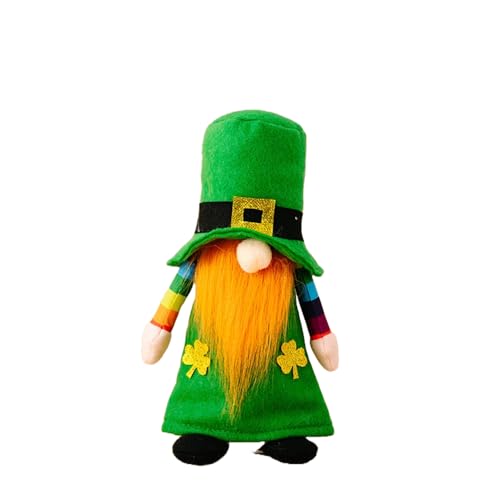 BaronHong Plüschdekor für den St. Patrick's Day, Zwerge, handgefertigte Elfen, schwedische Tomte-Puppen, skandinavische irische Plüschornamente (männlich, M) von BaronHong