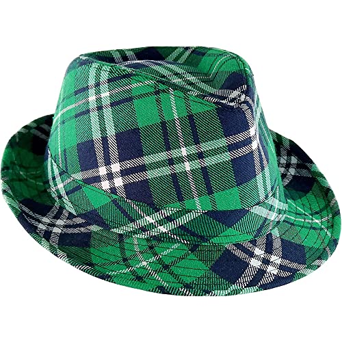 BaronHong St. Patrick's Day-Hüte für Männer und Frauen, irisches Outfit, Kostüm, klassischer karierter grüner Hut, Saint Patrick's Day-Accessoires (grün, M) von BaronHong