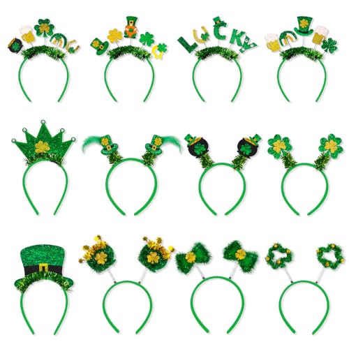 BaronHong Stirnbänder zum St. Patrick's Day, Partyzubehör zum St. Patrick's Day, Partygeschenke, Fotoautomat mit irischem Thema (12er-Pack, M) von BaronHong