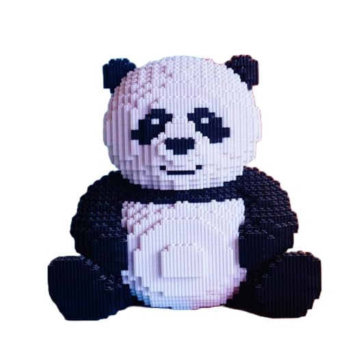 BaronHong Tierischer Panda-Miniblock-Bausatz, süßes 3D-Puzzle, Mini-Bausteine-Spielzeugkits, pädagogisches DIY-Partikelgebäude (Panda, M) von BaronHong