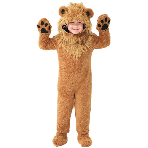 BaronHong Tierkostüm für Kinder, Weihnachts-Tier-Onesie für Jungen und Mädchen, Halloween-Tier-Einteiler-Outfit für Kinder (braun, M) von BaronHong