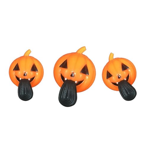 Halloween-Schleuder, Kürbiszunge, Fingerspielzeug, Nachtlichter, elastische Zunge und Ball (gelb, M) von BaronHong