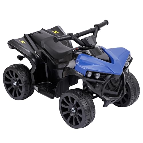 Baroni Toys Elektrisches Quad für Kinder von 1-4 Jahren mit Lenker, Musik und funktionierenden Lichtern, Quad mit Vorwärts- / Rückwärts-Modus, 6-V-Akku, einfach zu montieren, 70 x 42 x 45 cm, Blau von Baroni Toys