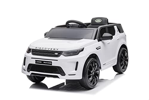 Baroni Toys Land Rover Range Rover Elektroauto für Kinder, elektrisch, optional weiß, ferngesteuertes Auto mit Ledersitz und Türen zum Öffnen, Doppelmotor 12 V, Belastung 25 kg von Baroni Toys