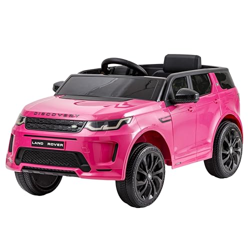 Baroni Toys Land Rover Range Rover Elektroauto für Kinder, optional rosa, ferngesteuertes Auto mit Ledersitz und Türen zum Öffnen, Doppelmotor 12 V, Belastung bis 25 kg von Baroni Toys