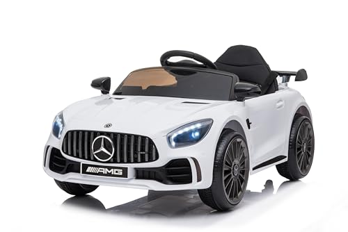 Baroni Toys Mercedes AMG Sport Elektroauto für Kinder, elektrisches Babyauto, volle Option, ferngesteuertes Auto mit Kunststoffsitz, Türen zum Öffnen, Motor 12 V, Belastung bis zu 25 kg 1-4 Jahre, von Baroni Toys