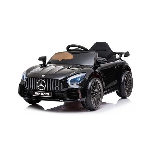 Baroni Toys Mercedes AMG Sport Elektroauto für Kinder, elektrisches Babyauto, volle Option, ferngesteuertes Auto mit Kunststoffsitz, Türen zum Öffnen, Motor 12 V, Belastung bis zu 25 kg 1-4 Jahre von Baroni Toys