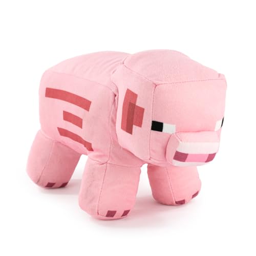 Plüsch Minecraft Videospielfiguren - Enderman, Lama, Ozelot, Schwein, Steve, Alex, Creeper, Wolf - Größen je nach Modell - Super Soft Qualität (Schwein) von BARRADO