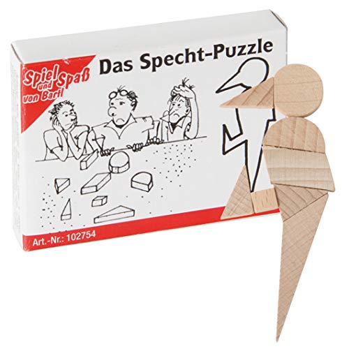 Bartl 102754 Mini-Holz-Puzzle Das Specht-Puzzle aus 8 kleinen Holzteilen von Bartl