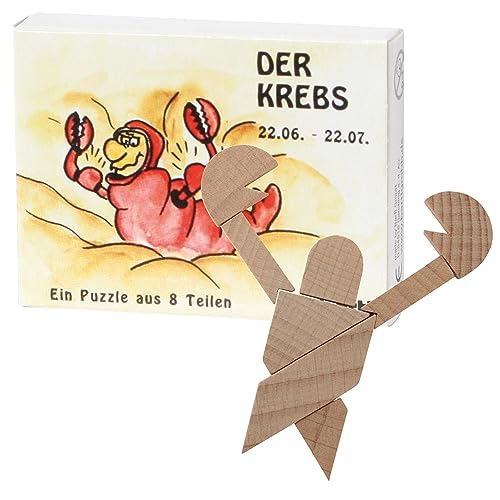 Bartl 102657 Mini-Sternzeichen-Puzzle Krebs - Holzpuzzle aus 8 Teilen von Bartl