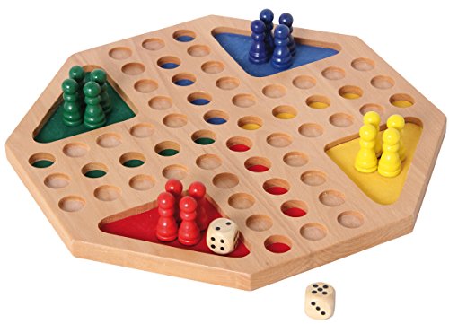 Bartl 100962 Ludo achteckig-Gesellschaftsspiel für 4 Spieler von Bartl