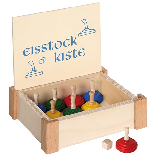 Bartl 103799 Eisstock-Kiste aus Holz, Mini Eisstockschießen für Hobby-Eisstockschießer von Bartl