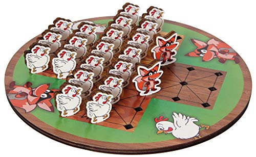 Bartl 111756 Fuchs und Henne, Brettspiel aus Holz von Bartl