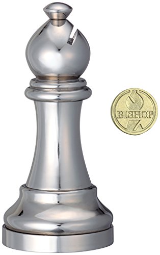 Bartl Cast Puzzle Chess Bishop Metallpuzzles Schachfigur Läufer in der Farbe Silber, 111465 von Bartl