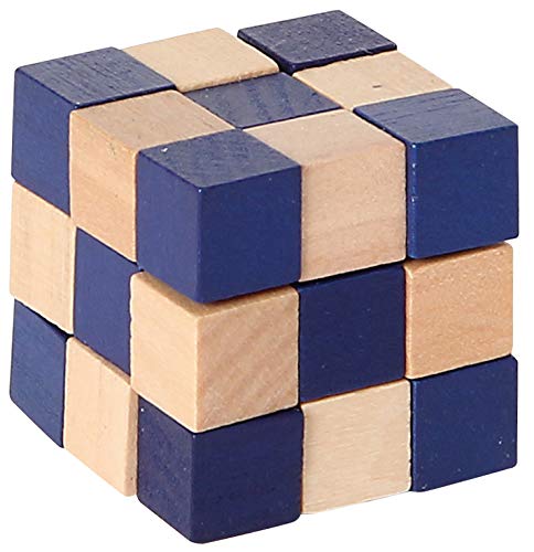 Bartl 108760 Schlangenwürfel Knobelspiel Mini 3 x 3 x 3 blau-Natur von Bartl