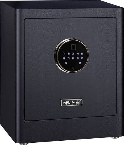 Basi 2020-0000-1100 mySafe Premium 350 Möbeltresor Zahlenschloss, Fingerabdruckschloss Schwarz von Basi