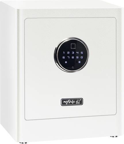 Basi 2020-0000-WEISS mySafe Premium 350 Möbeltresor Zahlenschloss, Fingerabdruckschloss Weiß von Basi