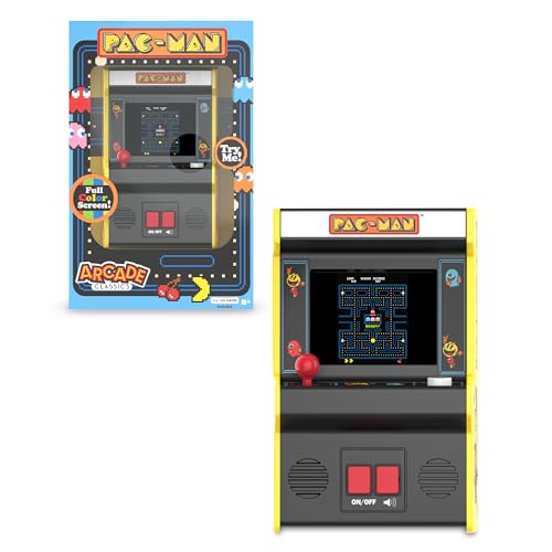 Arcade Classics Pac-Man – Retro-Mini-Arcade-Spiel, 4-Farb-Bildschirm, tolles Geschenk für Kinder von 8 bis 98 Jahren von Basic Fun