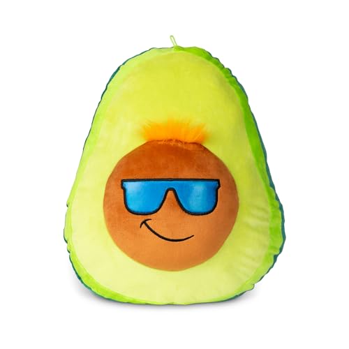 Mr Funky Avocado, Basic Fun, 03603, Spielzeuglebensmittel aus Plüsch, Avocado Geschenke, Inklusive blaue Haare, Schnurrbart und Sonnenbrille, Perfektes Geschenk für Mädchen und Jungen, 38 cm Plüsch-Spielzeug, ab 3 Jahren von Basic Fun