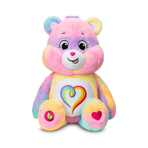 Basic Fun Care Bears Jumbo Togetherness Bear Plüsch – 60 cm, Weiches, Kuscheliges Sammlerspielzeug, Riesiger Teddybär, Kuscheltiere für Kinder von Basic Fun