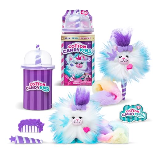 Basic Fun Cotton Candykins, Flauschiges Vergnügen für alle, weiches Premium-Plüschtier & Überraschungsplüschtier im Inneren, perfekt zum Spielen & Sammeln, geeignet für Mädchen und Jungen ab 5 Jahren von Basic Fun