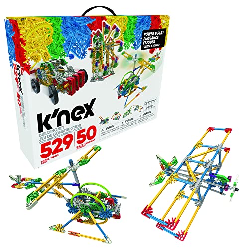 Basic Fun K'Nex Imagine Power and Play Motorisiertes Bauset, Lernspielzeug für Kinder, 529-teiliges STEM-Lernset, Ingenieurwesen für Kinder von Basic Fun