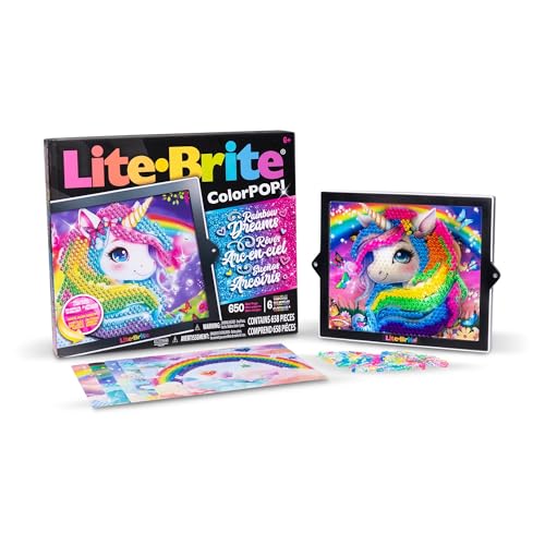Basic Fun Lite-Brite Colorpop – Rainbows – Leuchtendes Mosaikspielzeug für Kinder – Fördert Kreativität & Feinmotorik Basic Fun Lite-Brite Colorpop – Rainbows – Leuchtendes Mosaikspielzeug für Kinder – Fördert Kreativität & Feinmotorik von Basic Fun
