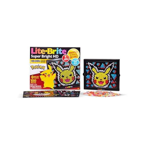 Basic Fun Lite-Brite Pokemon LED-Zeichenbrett mit Farben, beleuchtetes Spielzeug für Kinder von Basic Fun