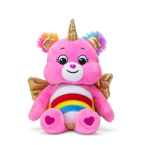 Care Bears 22cm Bohne Plüsch - Pegasus Cheer, Sammlerstück Niedliches Stofftier, Einhorn Kuscheltier für Jungen und Mädchen, Kleiner Pflegebär-Teddy, Plushie für Kinder ab 4 5 6 7 Jahren, Rosa mit von Basic Fun