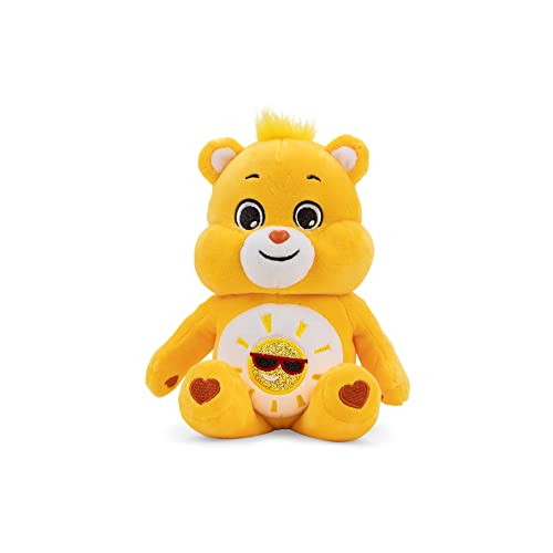 Care Bears Basic Fun 22484 Funshine Bear, Glitter Bean Plush, 22 cm Collectable Cute Plush Toy, Soft Toys & Cuddly Toys for Children, Cute Teddies Suitable for Girls and Boys Aged 4 Years + von Basic Fun