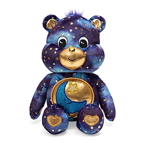 Care Bears Limited Edition 35cm Bedtime Bear Plüsch mit Leuchtendem Bauchabzeichen, Tiefblauer Farbe von Basic Fun