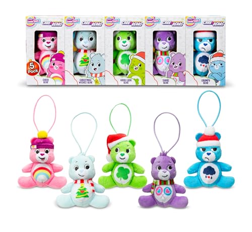 Care Bears Micro Teenies Holiday 5er-Pack Schatztruhe – Weihnachtsedition mit Cheer Bear, Grumpy Bear, Good Luck Bear, Share Bear & Christmas Wishes Bear von Basic Fun