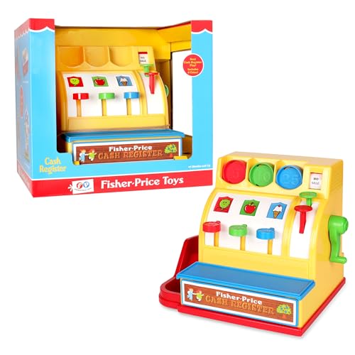 Fisher Price Classic Ladenkasse – Spielerisch Einkaufen, Lernspielzeug, Spielgeld, Interaktives Spielzeug, Rollenspiel Supermärkte, Lernspielzeug für Kinder Kleinkind & Vorschule, Zählen & Sortieren von Basic Fun