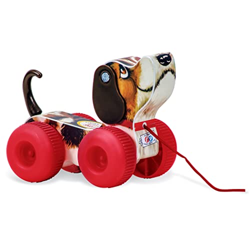 Fisher Price Classics Little Snoopy Hundespielzeug zum Nachziehen mit interaktiven Funktionen, Spielzeughund für Kinder, Fisher Price Spielzeuge, Tierspielzeug Geschenk für Kinder ab 1 Jahr von Basic Fun