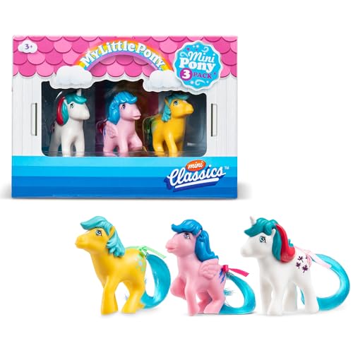 My Little Pony Mini Classics, 2 Zoll große Sammelfiguren-Spielzeugset, MLP Generation 1 Serie, Mädchen ab 4 Jahren, Ikonisches Pony Spielzeug für Kinder von Basic Fun