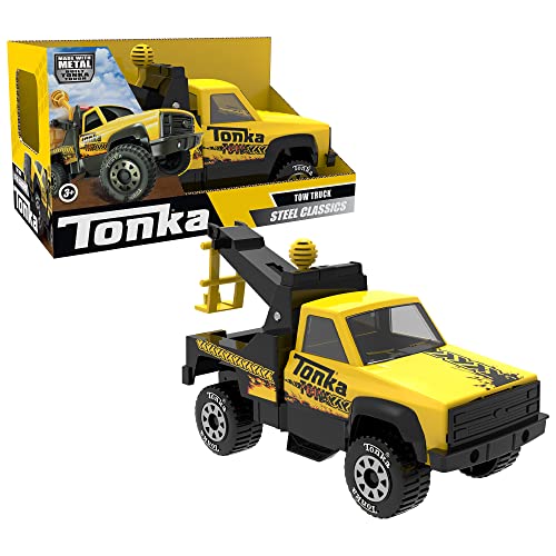 Tonka 06036 Steel Classics Tow Truck, Construction Truck Toy for Children, Kids Construction Toys for Boys and Girls, Interactive Vehicle Toys for Creative Play, Toy Trucks for Children Aged 3 + von Basic Fun